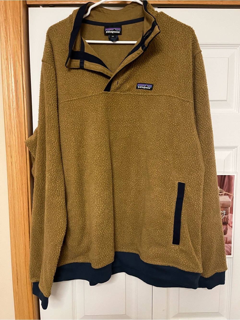 Patagonia Men’s Zip-Up Sherpa Fleece Pullover - Camel